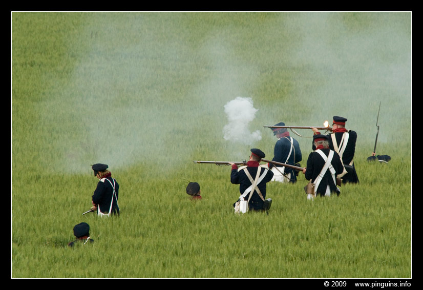 关键词: Waterloo Napoleon veldslag battle living history 2009 infantry infanterie