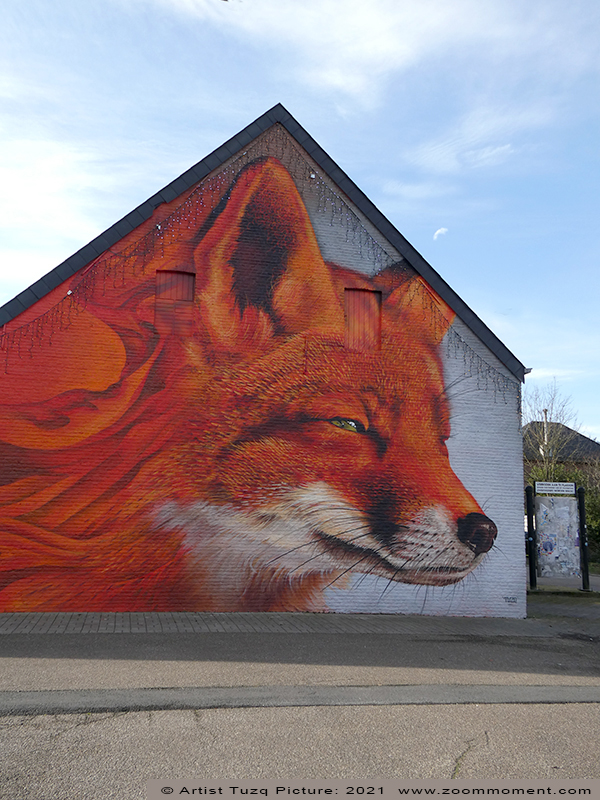 Street Art Zichem Belgium
Created by Tuzq
Untitled – Local artist Tuzq pimped this blind wall with support of Treepack
Trefwoorden: Street Art Zichem Belgium Tuzq vos fox
