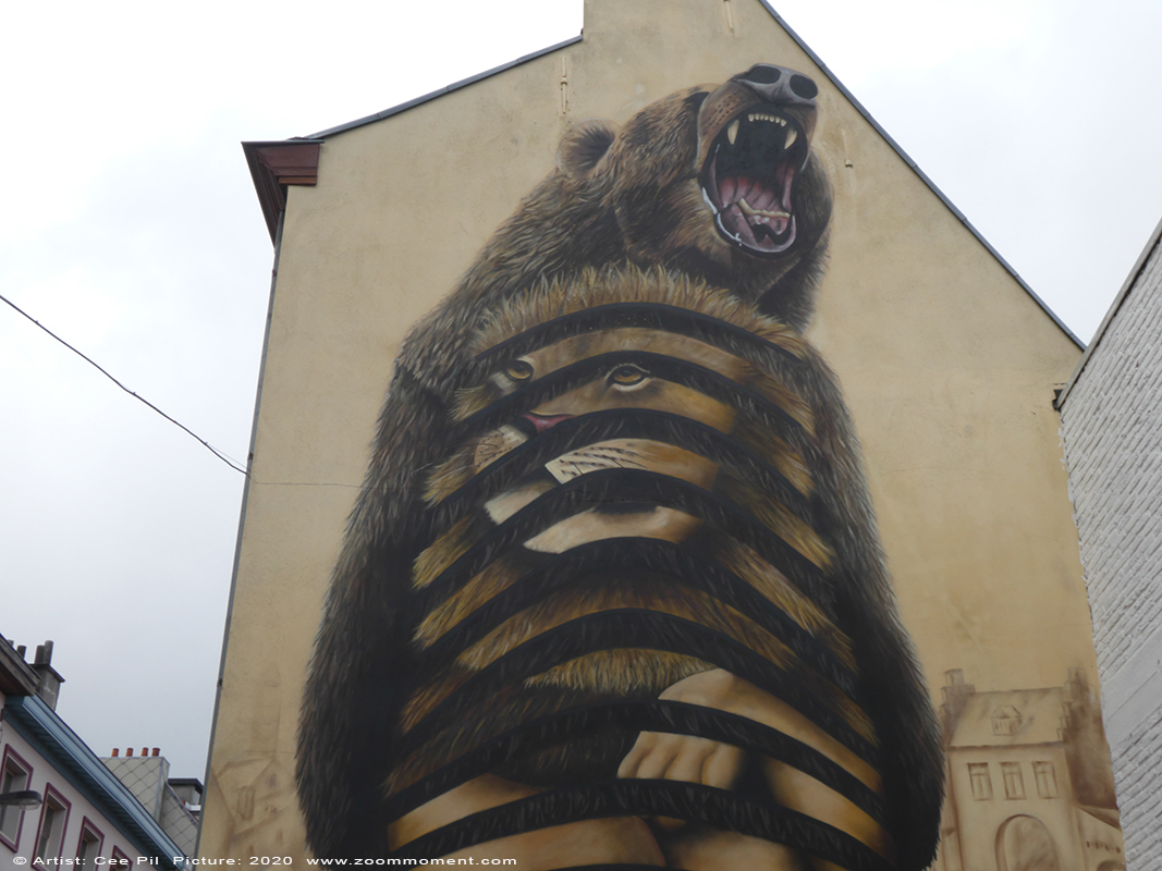 Street Art Gent Cee Pil 
Trefwoorden: Street Art Gent Cee Pil  beer bear lion leeuw
